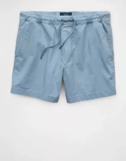 AE 5" Flex Lived-In Trekker Short Light Blue -American Eagle Fashion 4132 7818 401 f