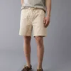 AE 7" Flex Linen-Blend Trekker Short Natural