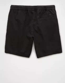 AE 7" Flex Lived-In Trekker Short Black -American Eagle Fashion 4132 7877 001 b