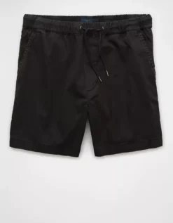 AE 7" Flex Lived-In Trekker Short Black -American Eagle Fashion 4132 7877 001 f