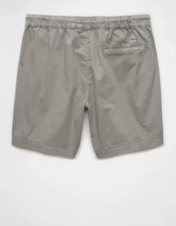 AE 7" Flex Lived-In Trekker Short Gray -American Eagle Fashion 4132 7877 020 b