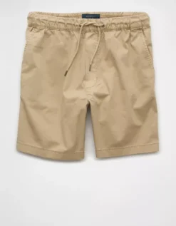 AE 7" Flex Lived-In Trekker Short Khaki -American Eagle Fashion 4132 7877 212 f