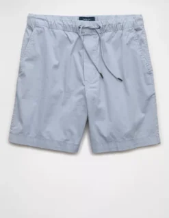 AE 7" Flex Lived-In Trekker Short Icy Blue -American Eagle Fashion 4132 7877 443 f