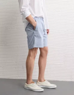 AE 7" Flex Lived-In Trekker Short Icy Blue -American Eagle Fashion 4132 7877 443 os