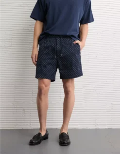 AE 7" Flex Printed Lived-In Trekker Short Dark Blue