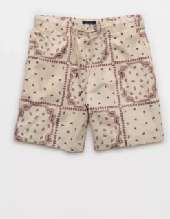 AE 7" Lived-In Trekker Short Cream -American Eagle Fashion 4132 8083 106 f