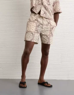 AE 7" Lived-In Trekker Short Cream -American Eagle Fashion 4132 8083 106 os