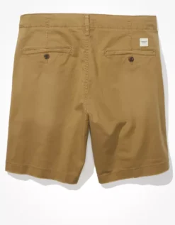 AE 9" Flex Lived-In Khaki Short Toasted Almond -American Eagle Fashion 4133 7336 238 b