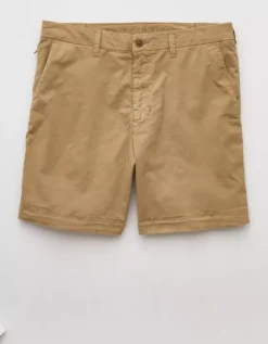 AE 7" Flex Khaki Short Khaki -American Eagle Fashion 4133 7879 212 f