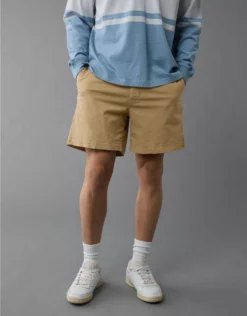 AE 7" Flex Khaki Short Khaki