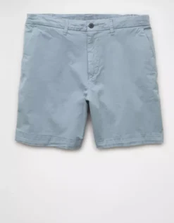 AE 7" Flex Khaki Short Light Blue -American Eagle Fashion 4133 7879 401 f