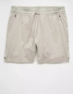 AE 24/7 5" Lined Training Short Gray -American Eagle Fashion 4134 7845 020 f