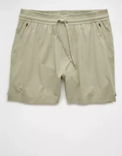 AE 24/7 5" Lined Training Short Faded Olive -American Eagle Fashion 4134 7845 341 f