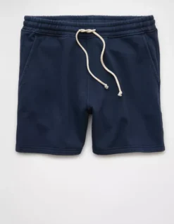 AE 6" Laidback Luxe Heavyweight Jogger Short Navy -American Eagle Fashion 4134 7886 410 f