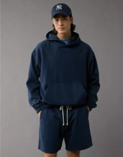 AE 6" Laidback Luxe Heavyweight Jogger Short Navy