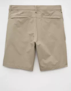 AE 24/7 9" Flex Club Short Taupe -American Eagle Fashion 4134 7922 256 b