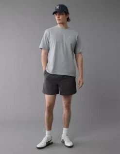 AE 24/7 6" Flex Hybrid Short Gray -American Eagle Fashion 4134 7923 020 os