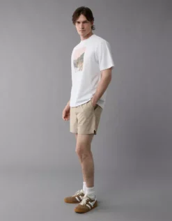 AE 24/7 6" Flex Hybrid Short Taupe -American Eagle Fashion 4134 7923 256 os