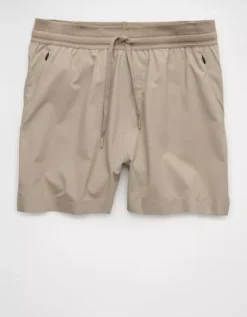 AE 24/7 3" Lined Training Short Taupe -American Eagle Fashion 4134 7984 256 f