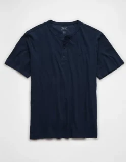 AE Lived-In Henley T-Shirt Navy -American Eagle Fashion 4165 3531 410 f