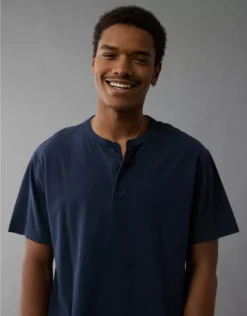 AE Lived-In Henley T-Shirt Navy