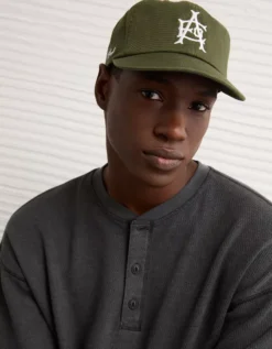 AE Boxy Washed Thermal Henley Shirt Smoked Gray -American Eagle Fashion 4171 4768 005 d2