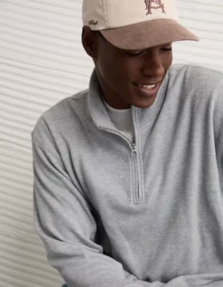 AE Boxy Quarter-Zip Thermal Grey -American Eagle Fashion 4171 4787 050 d2