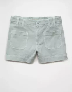 AE Stretch High-Waisted Relaxed Utility Short Blue -American Eagle Fashion 4331 5460 400 f