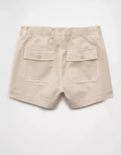 AE Stretch High-Waisted Relaxed Utility Short Beige -American Eagle Fashion 4331 5460 676 b