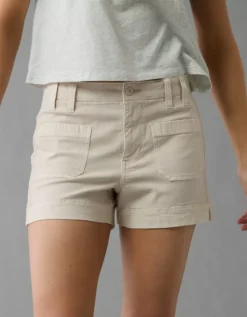AE Stretch High-Waisted Relaxed Utility Short Beige -American Eagle Fashion 4331 5460 676 os
