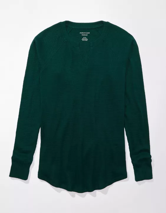 AE Oversized Long-Sleeve Plush Tee 3 AE Oversized Long-Sleeve Plush Tee - Image 3