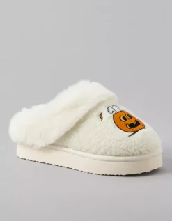 AE Snoopy Pumpkin Scuff Slipper Ivory 6 AE Snoopy Pumpkin Scuff Slipper Ivory -American Eagle Fashion 4412 6938 161 b