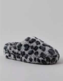 AE Leopard Slipper Gray
