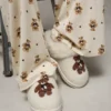 AE Teddy Bear Scuff Slipper Ivory