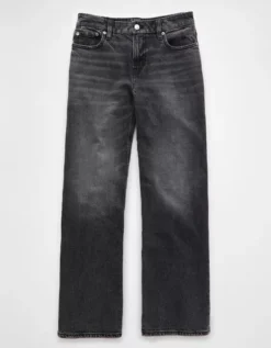 AE Stretch Curvy High-Waisted Stovepipe Jean Black -American Eagle Fashion 4431 5412 001 f