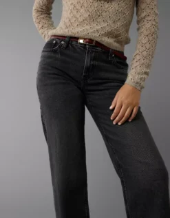 AE Stretch Curvy High-Waisted Stovepipe Jean Black -American Eagle Fashion 4431 5412 001 os