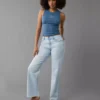 AE Stretch Curvy High-Waisted Stovepipe Jean Light Wash