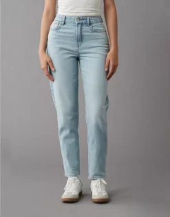 AE Strigid Curvy Mom Jean Blue Breeze