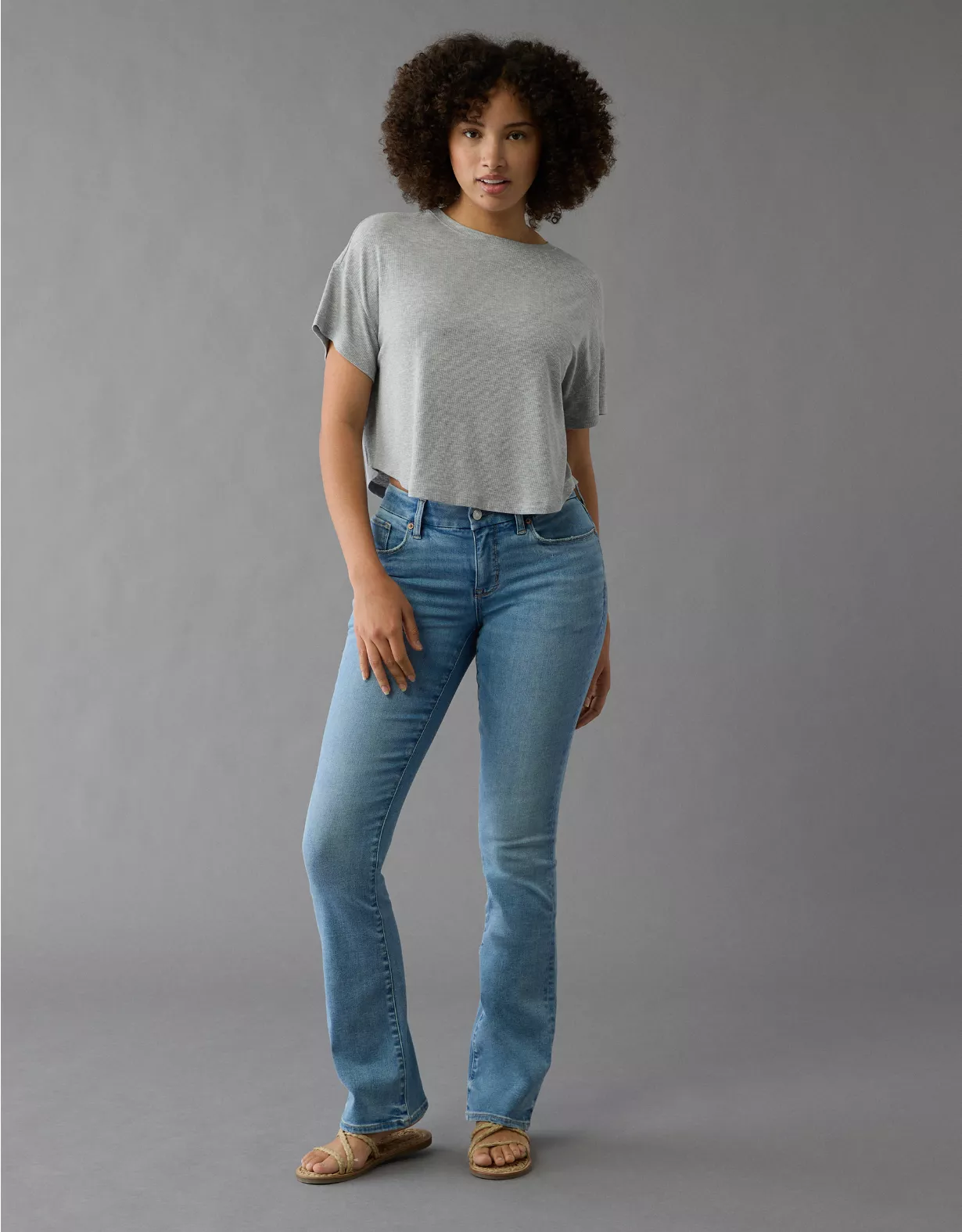 AE Luxe Curvy High-Waisted Skinny Kick Jean Dream Blue 1 AE Luxe Curvy High-Waisted Skinny Kick Jean Dream Blue