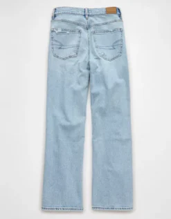 AE Strigid Ripped High-Waisted Stovepipe Jean Skylight -American Eagle Fashion 4435 5012 432 b
