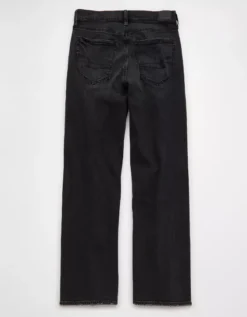 AE Strigid High-Waisted Stovepipe Jean Black Blaze -American Eagle Fashion 4435 5016 045 b