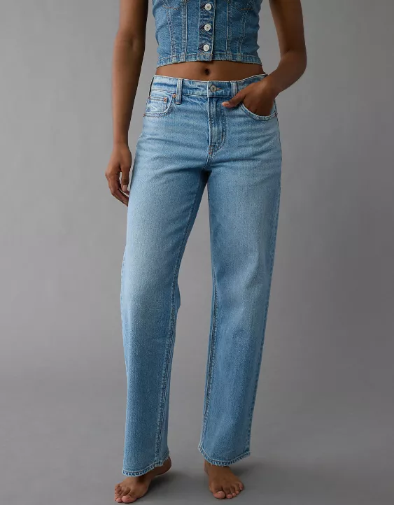 AE Strigid High-Waisted Stovepipe Jean Medium Indigo 2 AE Strigid High-Waisted Stovepipe Jean Medium Indigo - Image 2