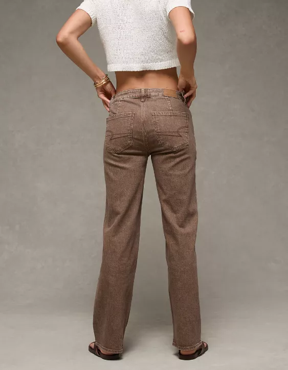 AE Stretch High-Waisted Stovepipe Jean Brown 2 AE Stretch High-Waisted Stovepipe Jean Brown - Image 2