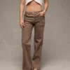 AE Stretch High-Waisted Stovepipe Jean Brown