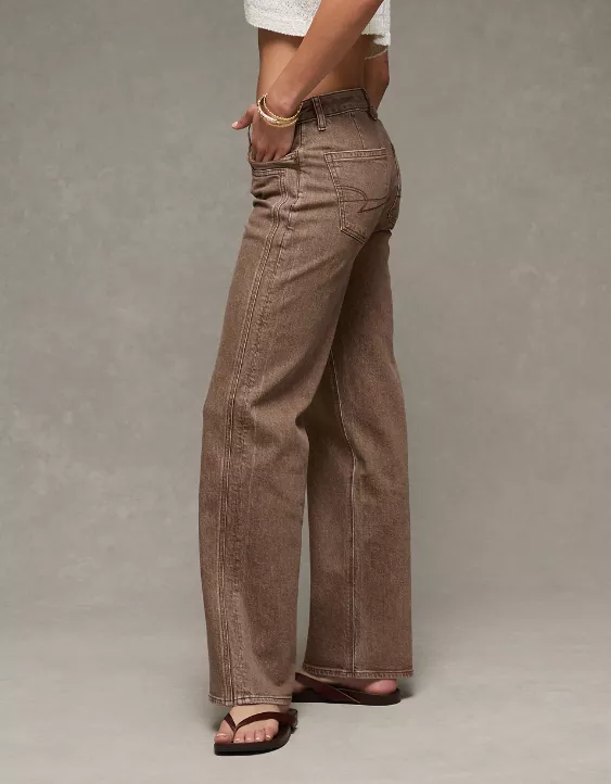 AE Stretch High-Waisted Stovepipe Jean Brown 5 AE Stretch High-Waisted Stovepipe Jean Brown - Image 5