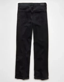 AE Stretch High-Waisted Spiderweb Stovepipe Jean Raven Black -American Eagle Fashion 4435 5845 085 b