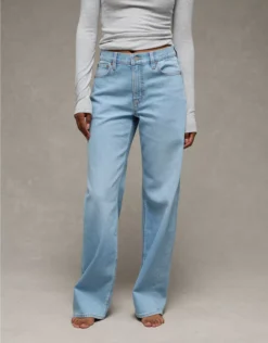 AE Stretch High-Waisted Stovepipe Jean Skylight