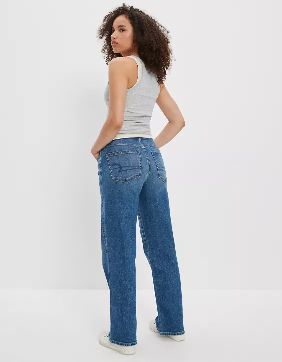AE Stretch Curvy Super High-Waisted Baggy Straight Jean 2 AE Stretch Curvy Super High-Waisted Baggy Straight Jean - Image 2