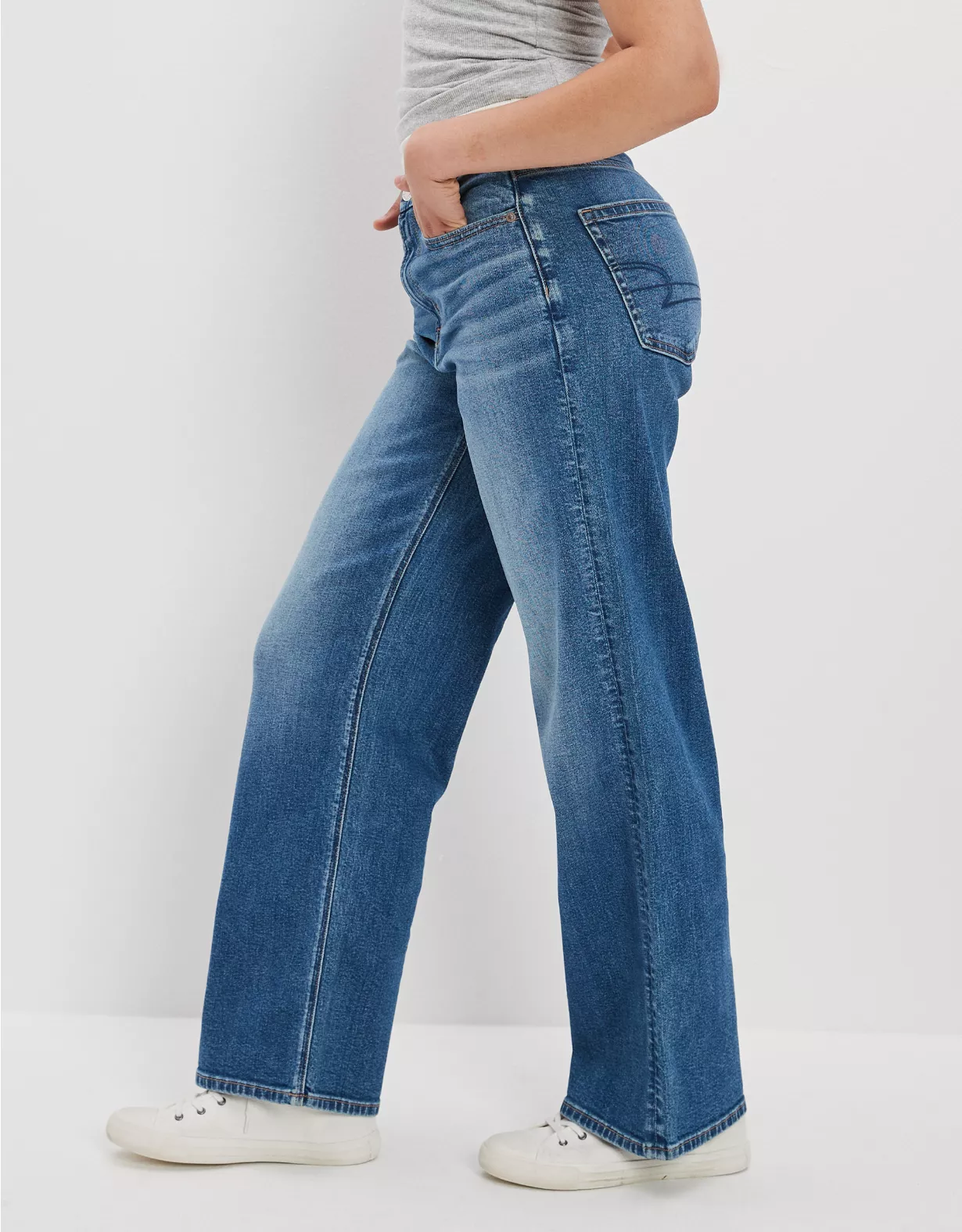 AE Stretch Curvy Super High-Waisted Baggy Straight Jean 1 AE Stretch Curvy Super High-Waisted Baggy Straight Jean