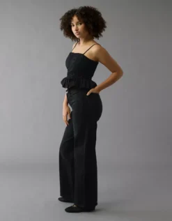 AE Strigid Curvy Super High-Waisted Baggy Straight Jean Rocker Black 9 AE Strigid Curvy Super High-Waisted Baggy Straight Jean Rocker Black -American Eagle Fashion 4436 5700 080 os